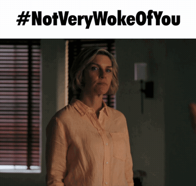 Woman In Orange Shirt #Notverywokeofyou GIF