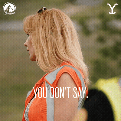 Woman In Orange Vest Saying You Don't Say GIF