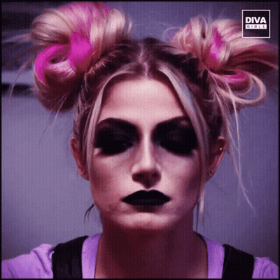 Woman In Overalls And Purple Shirt With Diva Girls GIF