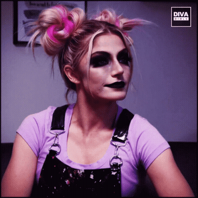Woman In Overalls And Purple Shirt With Diva Girls GIF