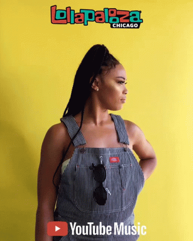 Woman In Overalls Lollapalooza Chicago GIF