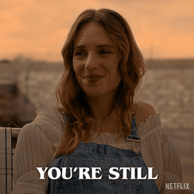 Woman In Overalls Says You're Still On A Netflix Ad GIF