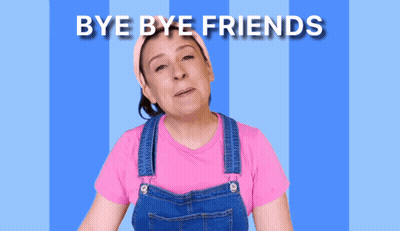 Woman In Overalls Waving Bye Bye GIF