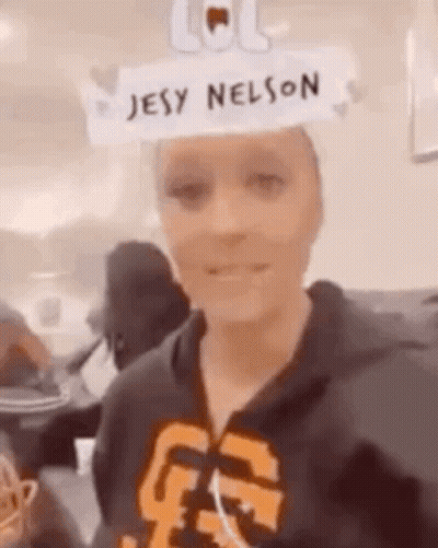 Woman In Paper Hat Saying Jesy Nelson GIF