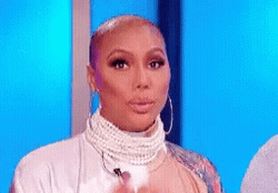 Woman In Pearl Necklace And Hoop Earrings GIF