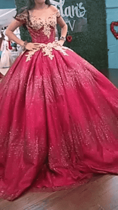 Woman In Pink Ball Gown By Lan's Sign GIF