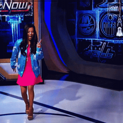 Woman In Pink Dress Blue Jacket Capitals Wall GIF