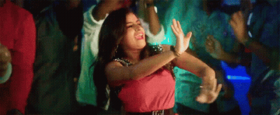 Woman In Pink Dress Dancing At Party GIF