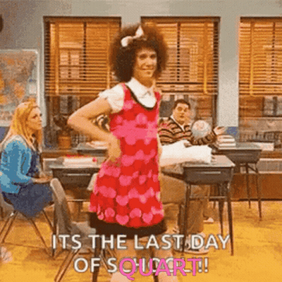 Woman In Pink Dress Dancing Last Day Of School GIF