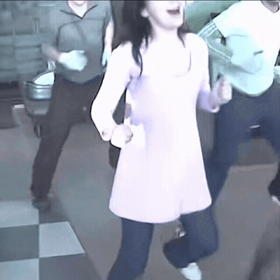 Woman In Pink Dress Dancing GIF