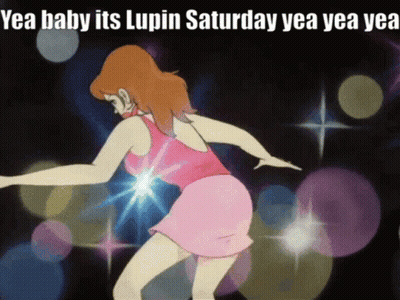 Woman In Pink Dress Dancing Yea Baby Its Lupin Saturday Yea Yea Yea GIF