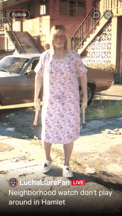 Woman In Pink Dress Holding Axes Beside Brown Car GIF