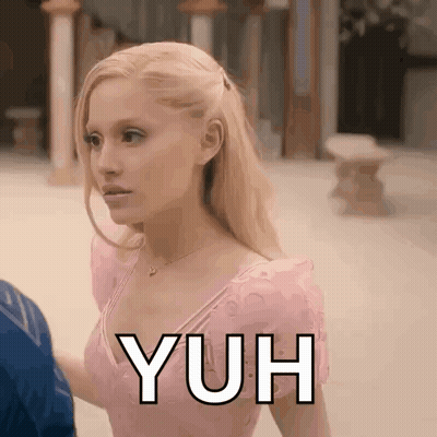 Woman In Pink Dress Next To Man Saying Yuh GIF