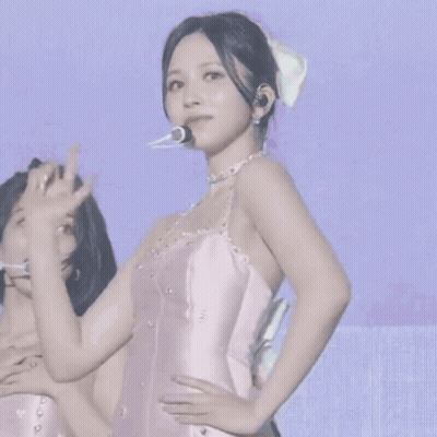Woman In Pink Dress On Stage GIF