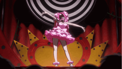 Woman In Pink Dress On Stage GIF