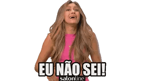 Woman In Pink Dress Saying Eu Não Sei Sticker