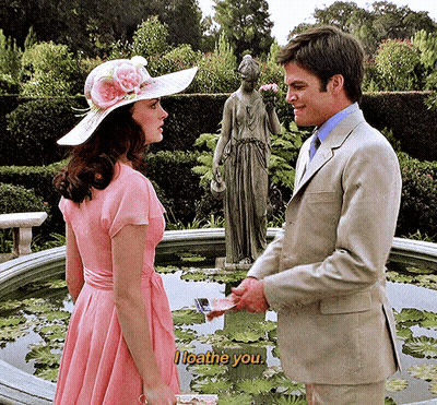 Woman In Pink Dress Saying I Loathe You GIF