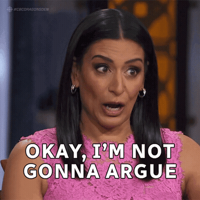 Woman In Pink Dress Saying Okay I'm Not Gonna Argue GIF