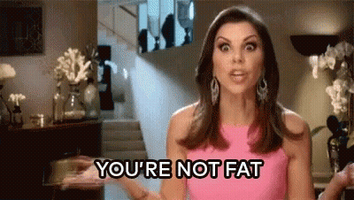 Woman In Pink Dress Saying You're Not Fat GIF