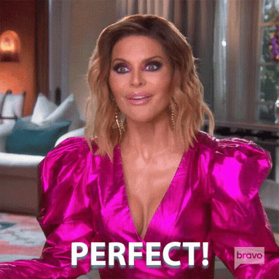 Woman In Pink Dress Says Perfect On Bravo GIF