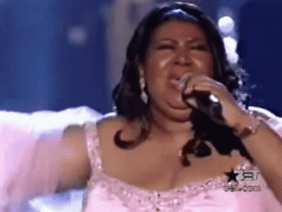 Woman In Pink Dress Singing Crying GIF