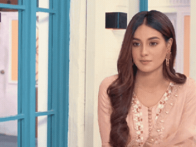 Woman In Pink Dress Sitting By Window GIF