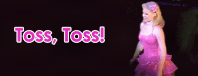 Woman In Pink Dress Toss Toss GIF