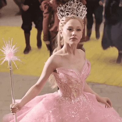 Woman In Pink Dress With Crown GIF