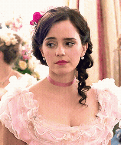 Woman In Pink Dress With Pink Choker GIF