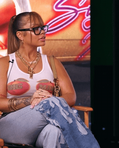Woman In Pink Dress With Tattoo GIF