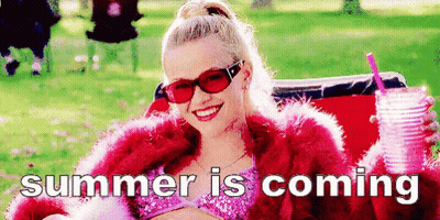 Woman In Pink Fur Coat Sunglasses Summer Is Coming GIF