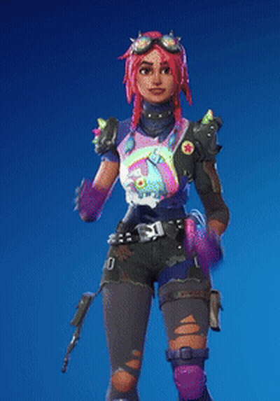 Woman in Pink Goggles and Purple Gloves