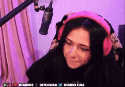 Woman In Pink Headphones Crying GIF