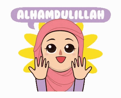Woman In Pink Hijab Saying Alhamdulillah GIF