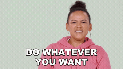 Woman In Pink Hoodie Saying Do Whatever You Want GIF