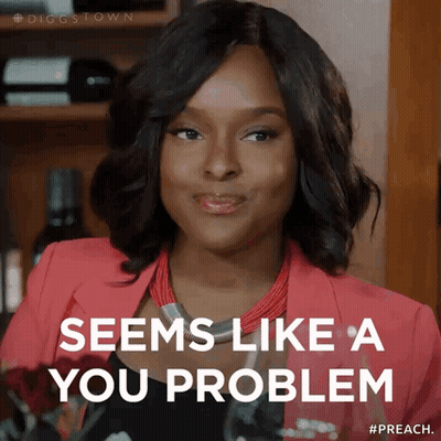 Woman In Pink Jacket And Red Necklace Says Seems Like A You Problem GIF