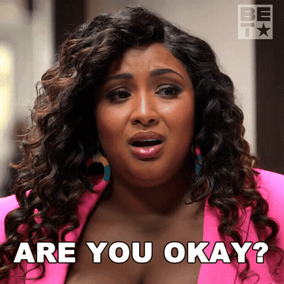Woman In Pink Jacket Asking Are You Okay GIF