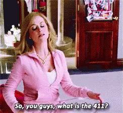 Woman in Pink Jacket Asking What Is the 411