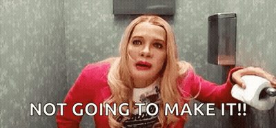 Woman In Pink Jacket Holding Toilet Paper GIF
