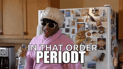 Woman In Pink Robe In Front Of Refrigerator GIF