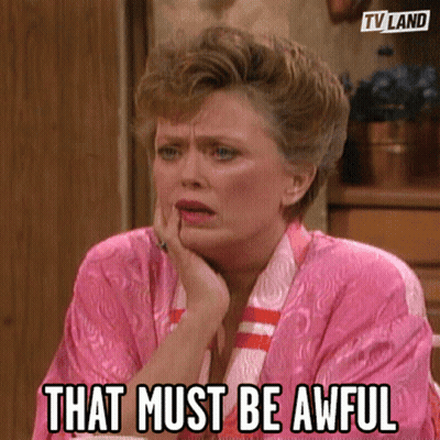 Woman In Pink Robe Saying That Must Be Awful GIF