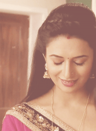 Woman In Pink Saree Close Up GIF