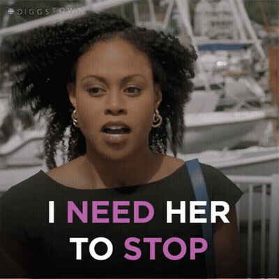 Woman In Pink Saying I Need Her To Stop GIF