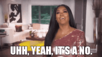 Woman In Pink Sequined Dress Saying Uhh Yeah It's A No GIF