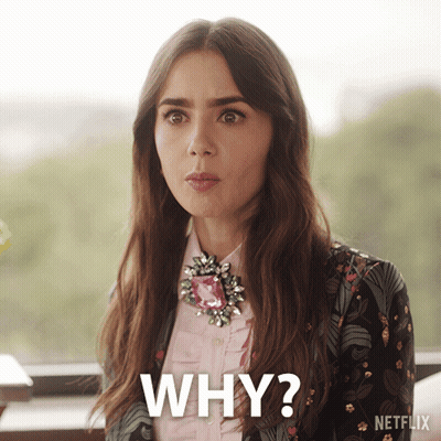 Woman In Pink Shirt And Black Jacket Asking Why GIF