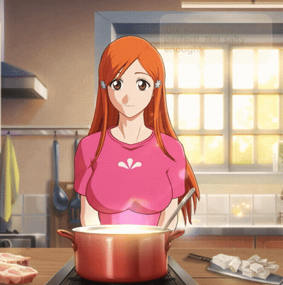 Woman In Pink Shirt Cooking GIF