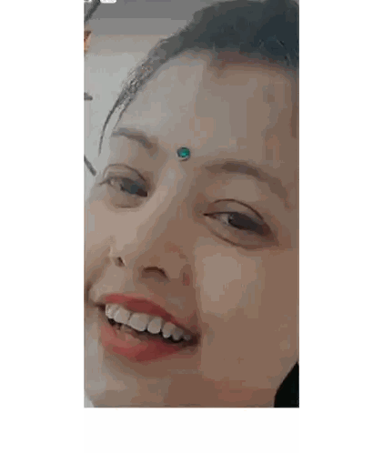 Woman In Pink Shirt Making Funny Face Sticker