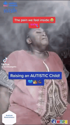 Woman In Pink Shirt Raising An Autistic Child GIF