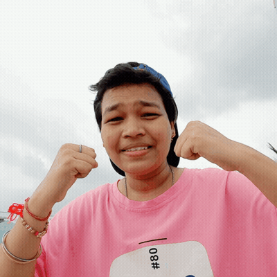 Woman In Pink Shirt Saying #80 GIF