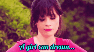 Woman In Pink Shirt Saying A Girl Can Dream GIF